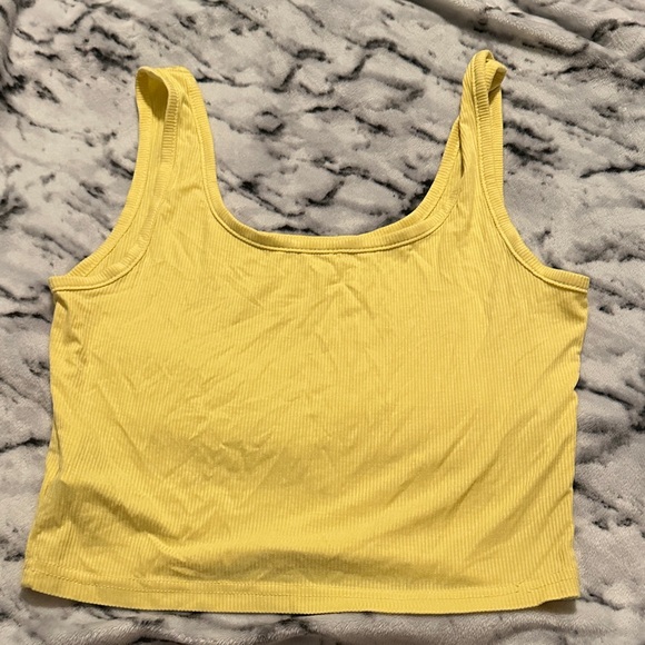 SHEIN | Tops | Shein Bright Yellow Ribbed Tank Top | Poshmark